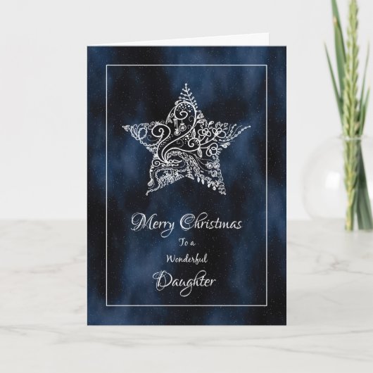 Christmas for Daughter Star Card シーズンカード (正面)