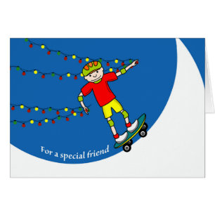 Christmas for Friend, Skater with Lights
