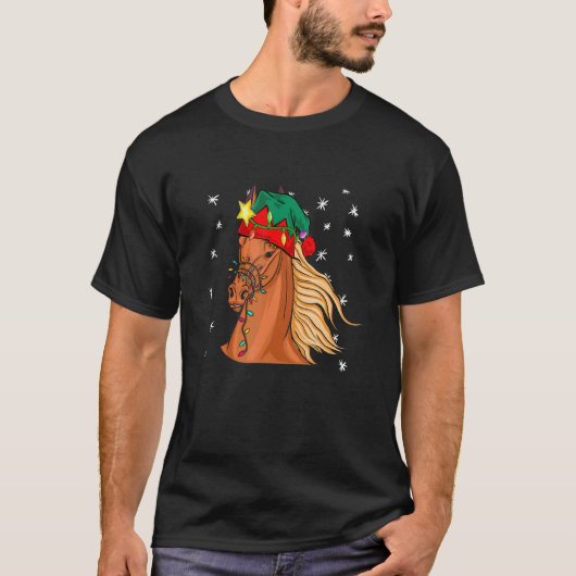 Christmas for men women kids ELF Horse Tシャツ (正面)