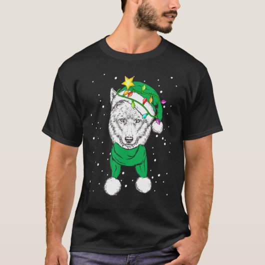 Christmas for men women kids ELF Wolf Tシャツ (正面)