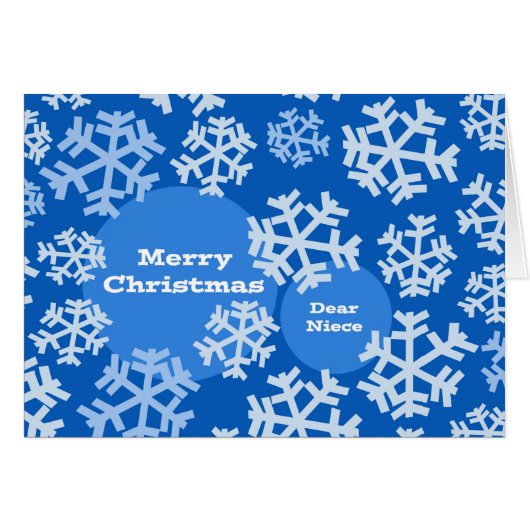 Christmas for Niece, Snowflaks モダンデザイン (正面横)