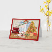 Christmas for Petトリマーwith Lab カード (黄色い花)