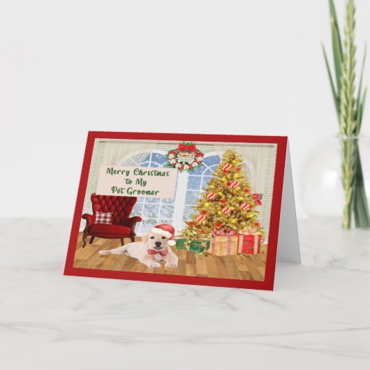 Christmas for Petトリマーwith Lab カード (正面)