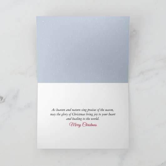 Christmas Forest Animals Caroling In Winter Woods カード (内部)