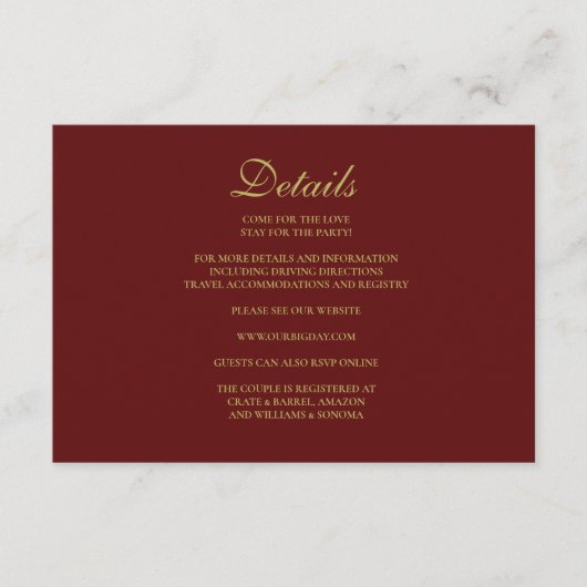 Christmas formal  Enclosure Card Details エンクロージャーカード (正面)