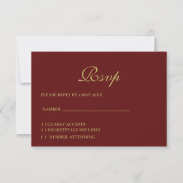 Christmas Formal RSVP card