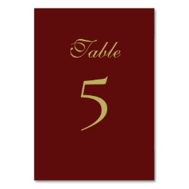 Christmas formal Table Number Card テーブルナンバー