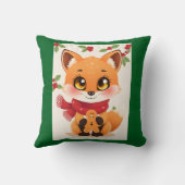 Christmas Fox decor クッション (裏面)