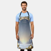 Christmas Frame Holiday Apron エプロン (着用した状態)