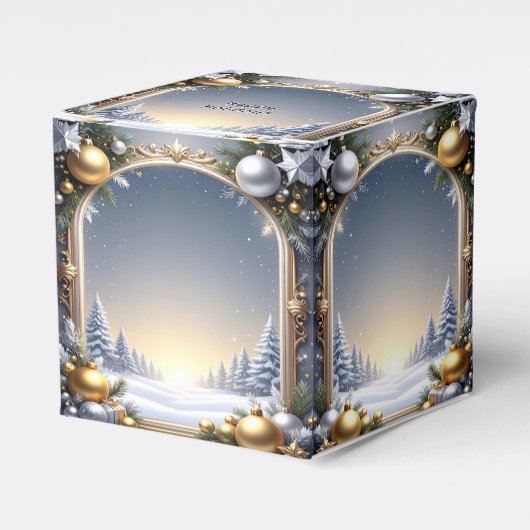 Christmas Frame Holiday Favor Box フェイバーボックス (正面サイド)