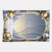 Christmas Frame Holiday Kitchen Towel キッチンタオル (横)
