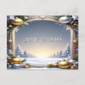Christmas Frame Holiday Postcard ポストカード (正面)
