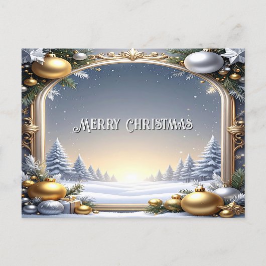 Christmas Frame Holiday Postcard ポストカード (正面)