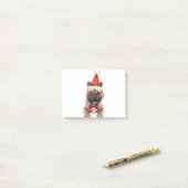 Christmas French bulldog ポストイット (デスク上)