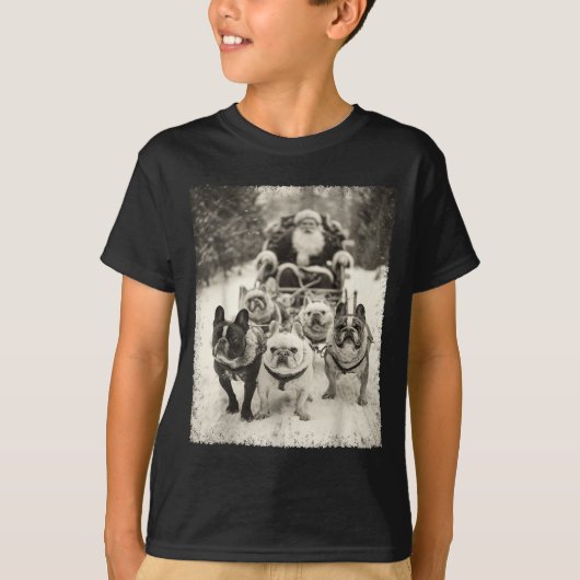 Christmas French Bulldog  Tシャツ (正面)