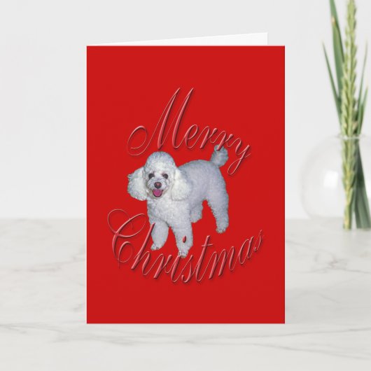 Christmas French Poodle シーズンカード (正面)