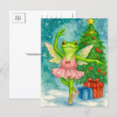 Christmas Frog Ballerina Postcard シーズンポストカード (正面/裏面)