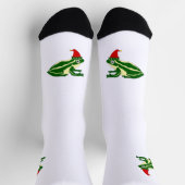 Christmas Frog Crew Socks ソックス (上部)