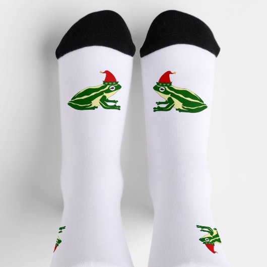 Christmas Frog Crew Socks ソックス (上部)