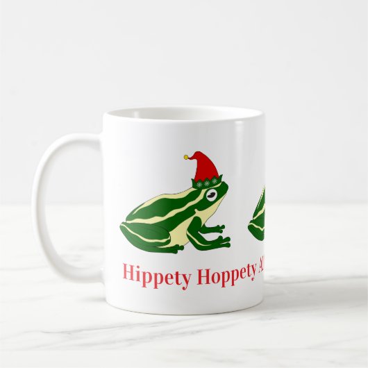 Christmas Frogs Mug コーヒーマグカップ (左)