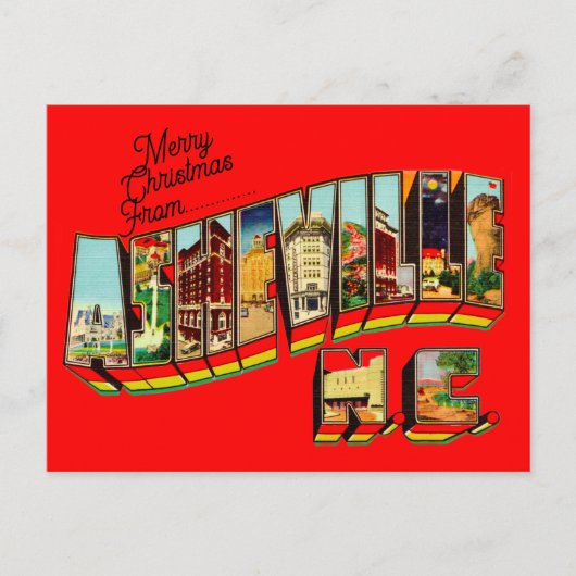 Christmas from Asheville NC ポストカード (正面)