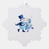 Christmas Frost Romance - Snowy Magic Vintage オーナメントカード (裏面)