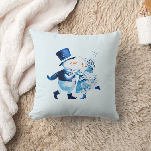 Christmas Frost Romance - Snowy Magic Vintage クッション (ブランケット)