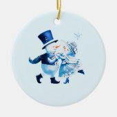 Christmas Frost Romance - Snowy Magic Vintage セラミックオーナメント (正面)