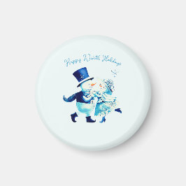 Christmas Frost Romance - Snowy Magic Vintage マグネット