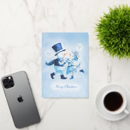 Christmas Frost Romance - Snowy Magic Vintage 箔シーズンカード