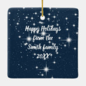 Christmas Full Moon In a Basketball Net セラミックオーナメント (裏面)