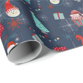 Christmas Fun Custom Name and Date ラッピングペーパー (ロールコーナー)