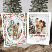 Christmas Funky Whimsical Red Bow Wreath 2 Photo