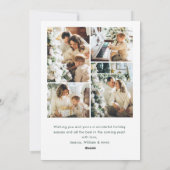 Christmas Funky Whimsical Red Bow Wreath 5 Photo シーズンカード (裏面)