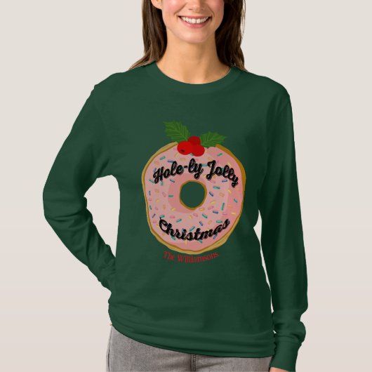 Christmas Funny Donut Wreath Personalize Tシャツ (正面)