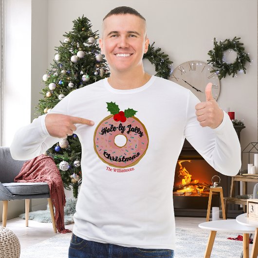 Christmas Funny Donut Wreath Personalize Tシャツ