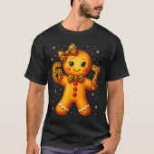 Christmas Funny Gingerbread Six Seven 67 Leopard B Tシャツ (正面)