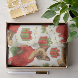 Christmas Funny Glam Siamese Cat Tissue Paper 薄葉紙