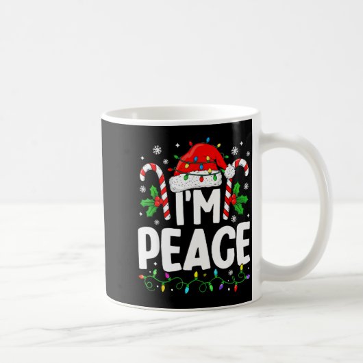 Christmas Funny I Come In Peace Couple Matching Me コーヒーマグカップ (右)