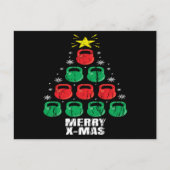 Christmas Funny Kettlebells Tree Holiday Workout ポストカード (正面)