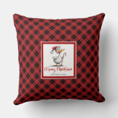 Christmas Funny Quirky Geese Throw Pillow Decor クッション (裏面)