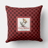 Christmas Funny Silly Geese Throw Pillow Decor クッション (裏面)
