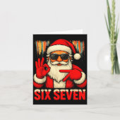 Christmas Funny Six Seven 6 7 Meme Santa Men Boys カード (正面)