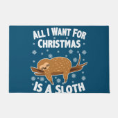 Christmas Funny Sloth ドアマット (正面)