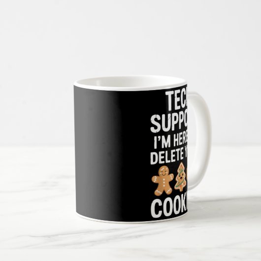 Christmas Funny Tech Suprt Here To Delete Cookies  コーヒーマグカップ (正面右)