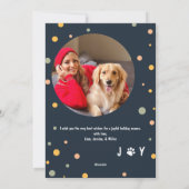 Christmas FurryおもしろいとBright Petの年次2写真 シーズンカード (裏面)