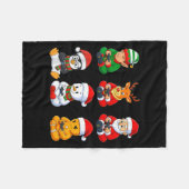 Christmas Gamer Boys Video Games Santa Elf Reindee フリースブランケット (正面(横))