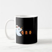 Christmas Gamer Funny Video Game Snowman Eat Ginge コーヒーマグカップ (左)