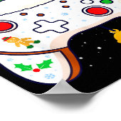 Christmas Gamer Video Game Controller Gamepad  ポスター (角)