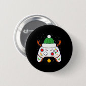 Christmas Gamer Video Game Controller Gamepad  缶バッジ (正面&裏面)